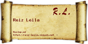 Reiz Leila névjegykártya